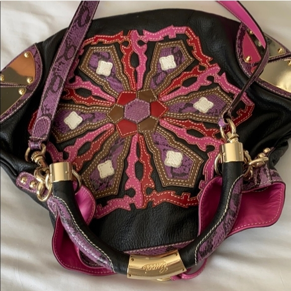 Gucci Spring 2007  Runway Babouska Purple Black Snakeskin Leathers Tassel Bag - Picture 4 of 14